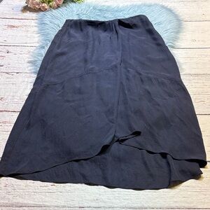 Vince Navy Paneled Midi Skirt sz 10